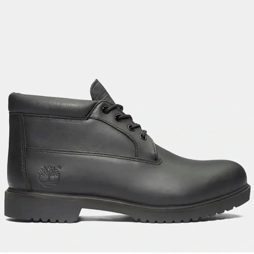 Timberland 1973 Newman Black Leather Chukka Boots Lace Up Ankle Work Mens 8.5